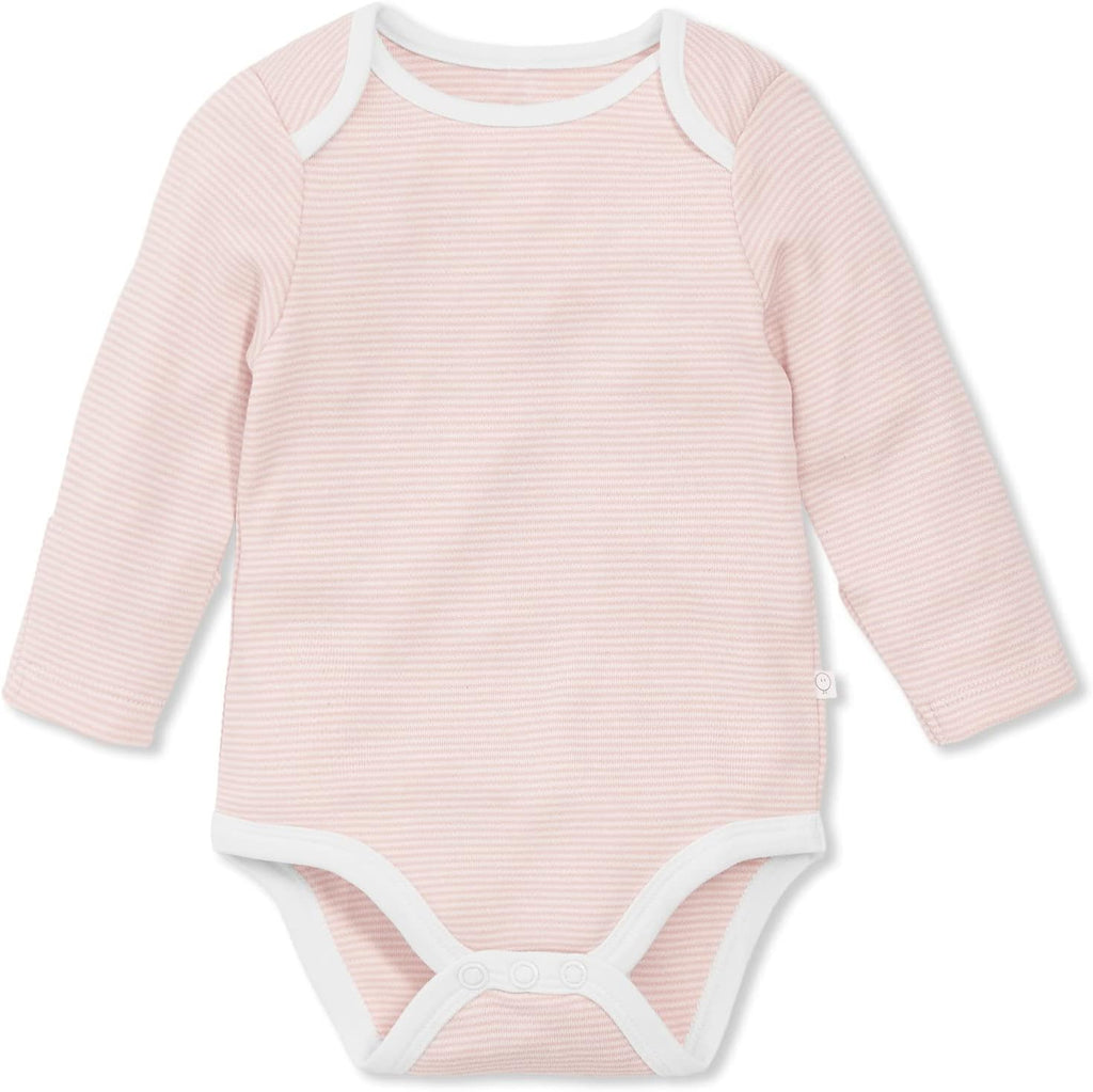 MORI Baby Supreme Comfort Long Sleeve Bodysuit for Boys and Girls - Unisex Romper with Envelope Neck and Nickel Free Popper