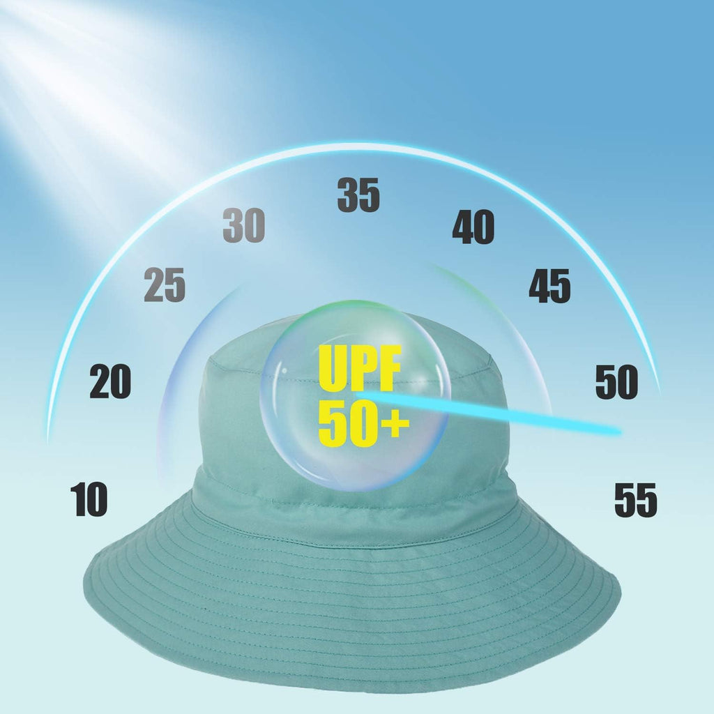 Baby Sun Hat Toddler Beach Swim Hats UPF 50+ Summer Bucket Hat Kids Infant Wide Brim Adjustable Sun Hat for Baby Boy Girls
