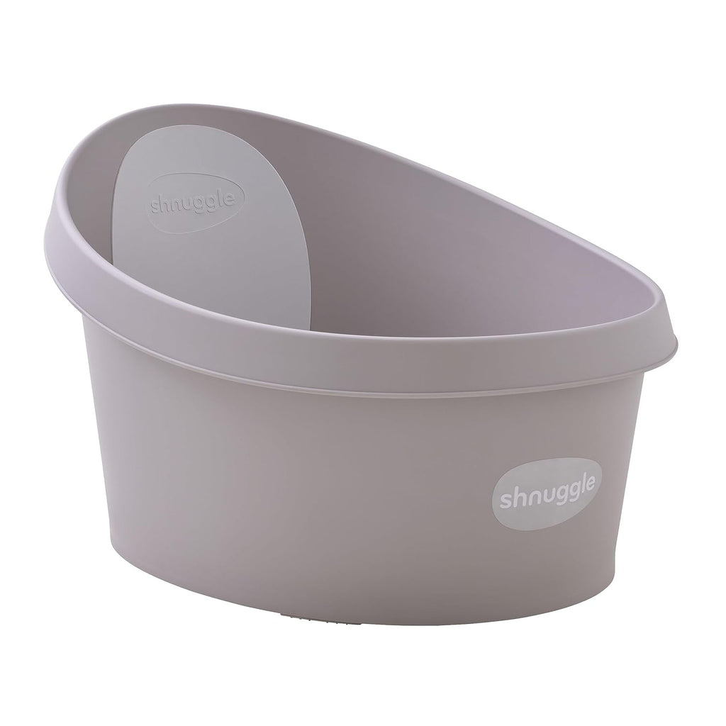 Toddler Bath Tub | Larger Bath for Bigger Kids at Bathtime | Includes Warm and Soft Foam backrest | Grippy Anti-Slip Surface | Includes Easy Drain Bath Plug | Taupe Beige