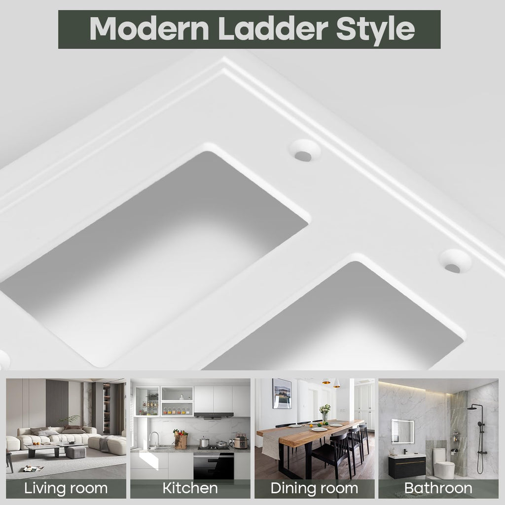 Triple Decorator Light Switch Cover Plate White Classic Decorative Rocker Switch Plates Cover 3-Gang Wall Plate Cover for Decorator, Duplex