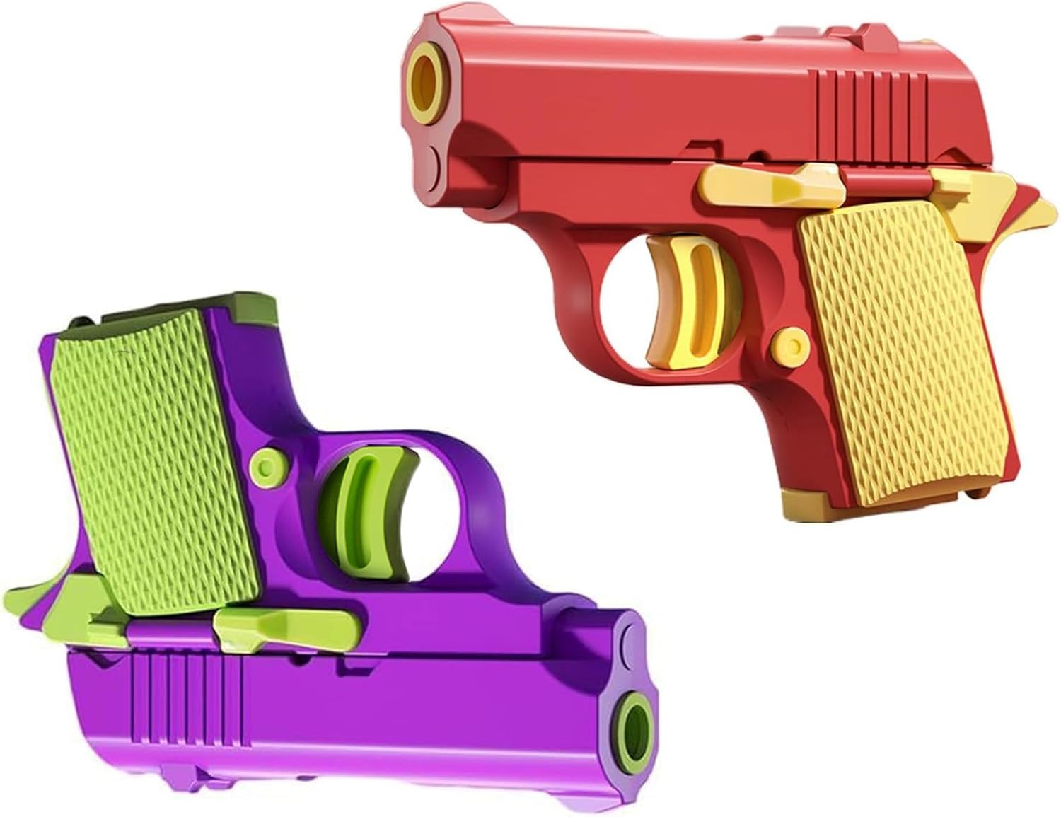 2024 New 1911 Model Radish Fun and Safe Toys,Fidget Toys Suitable for Relieving ADHD and Anxiety,Stress Relief Funny Toys for Adults,The Fun Gift for Adults and Kids (Red&Purple / 2 PCS Pack)