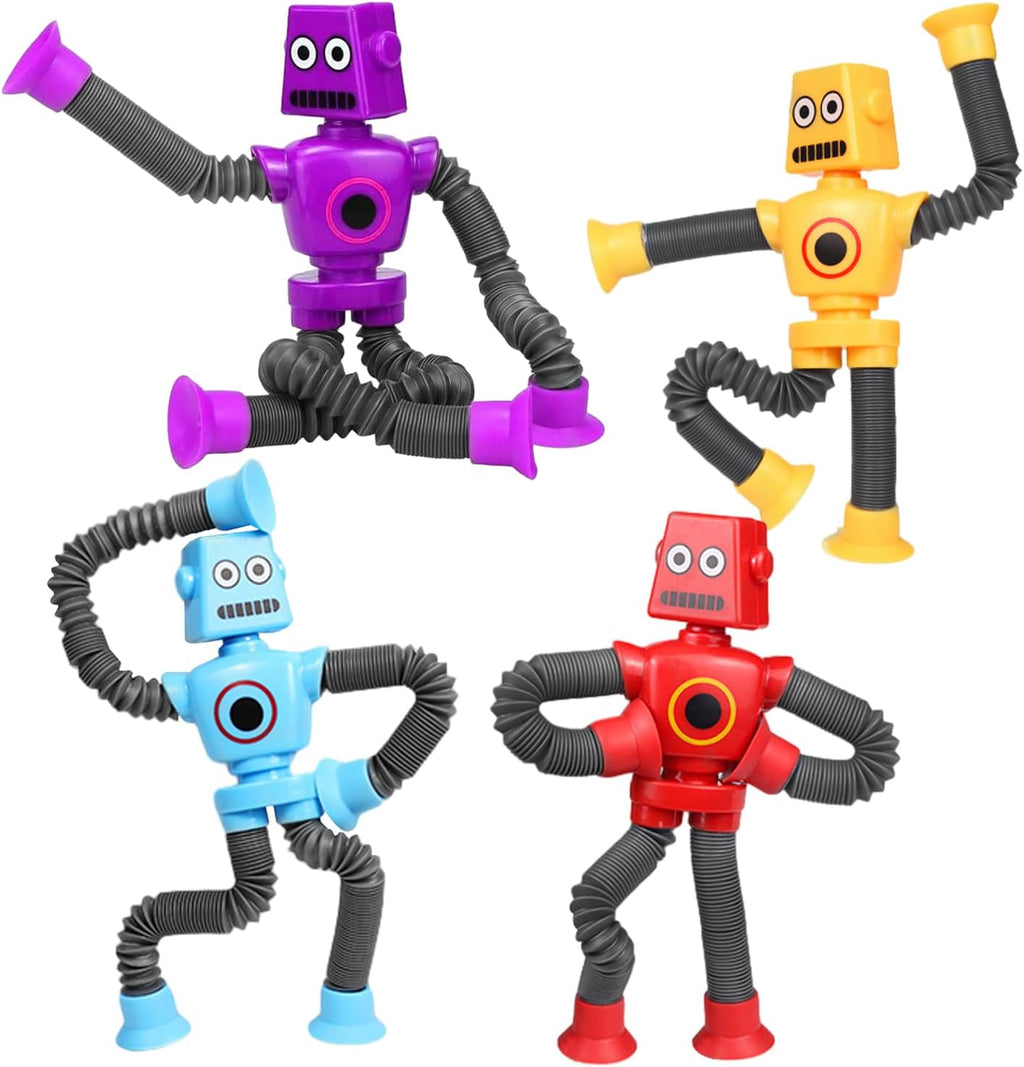 Telescopic Robot Suction Cup Toy, Pop Tubes Fidget Toys for Kids,Shape Changing Tube sensory Toys,Autism Sensory Toys,Imagination creativity educational toys for for Girls & Boys