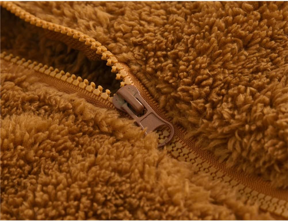 AIWUHE Toddler Boys Girls Hooded Jacket Fleece Hoodie Winter Warm Solid Color Teddy Coat Zip-up Bear Ear Sweater Fall Clothes