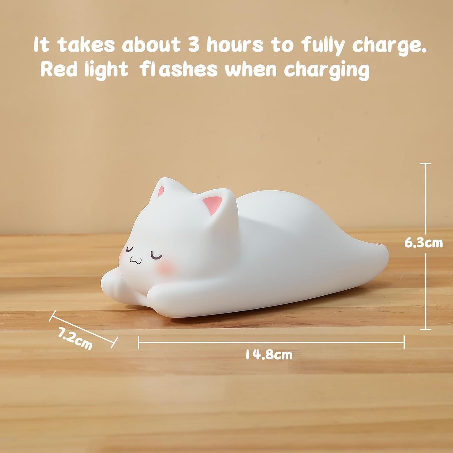 LOVERUIS Cute Night Light for Kids Cat Night-Light Baby Girl Squishy NightLight 1/3 Hour Timer Kitty Light Dimmable Nursery Lamp Colorful Nightlight Gift for Kid Toddler Kawaii Bedroom (Mimi)