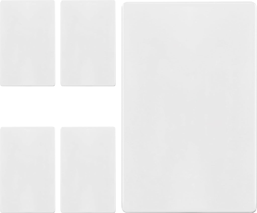 TG Mid-Size Screwless Blank Wall Plate, Child Safe Blank Device Outlet Cover, Medium Size 1-Gang 4.88" H x 3.11" L, Polycarbonate Thermoplastic, UL Listed, SP-MB1-W5P, White (5 Pack)