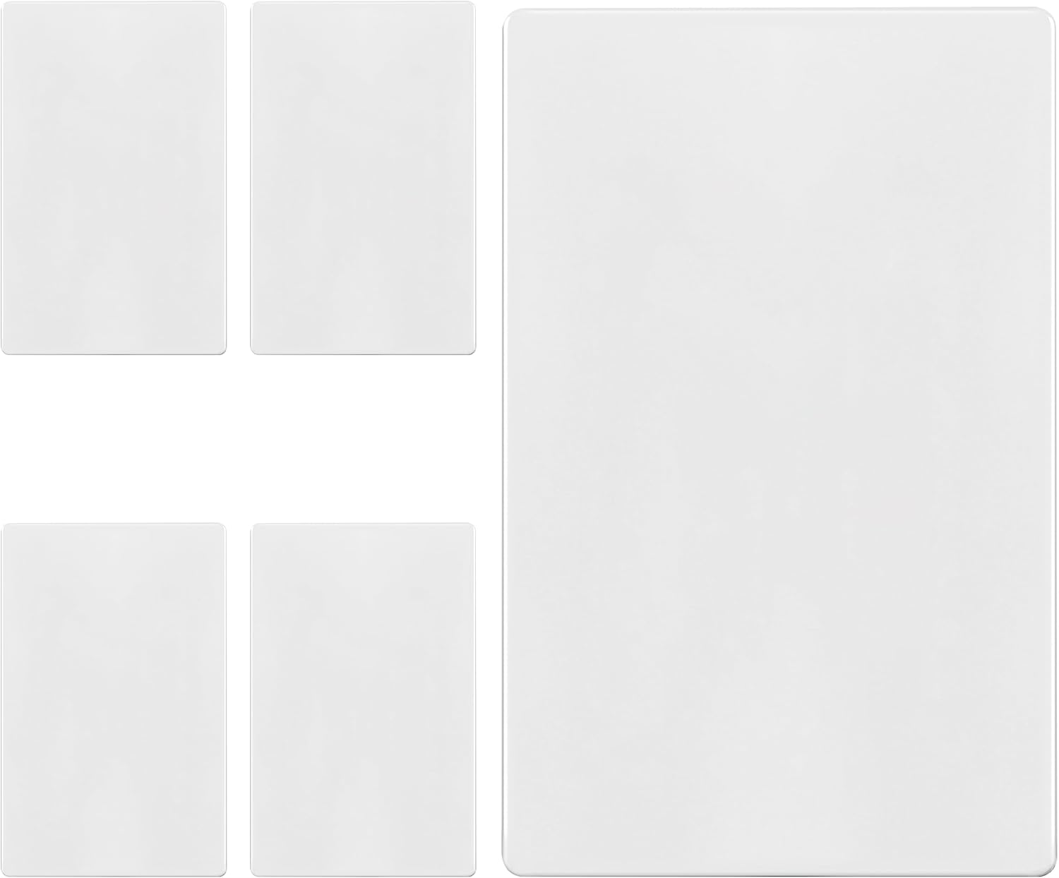 TG Mid-Size Screwless Blank Wall Plate, Child Safe Blank Device Outlet Cover, Medium Size 1-Gang 4.88" H x 3.11" L, Polycarbonate Thermoplastic, UL Listed, SP-MB1-W5P, White (5 Pack)