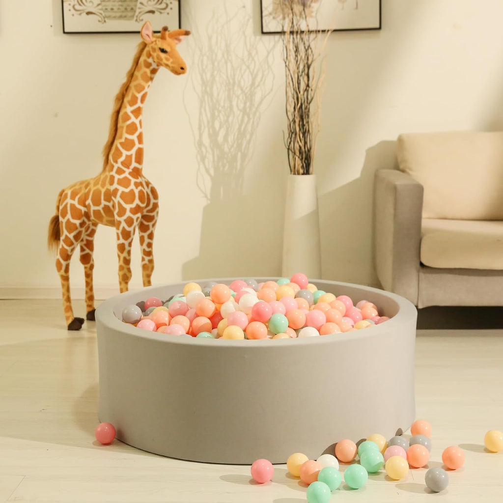 GOGOSO Balls for Ball Pit - Plastic Ball for Toddlers 1-3, Baby Kids Ball Pool Decoration 50 100 200 300 500 1000 (6 Colors, 50 Balls)