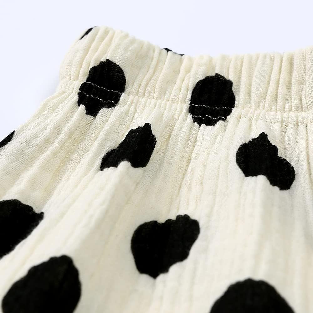 MYGBCPJS Baby Boys Girls Cotton Linen Trousers Kids Casual Ankle Pants Loose Long Bloomers