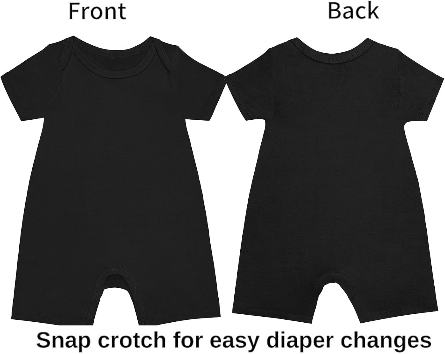 GUISBY Rayon Baby Pajamas, Short Sleeve Footless Rompers, Snap Closure Sleeper for Boy Girls