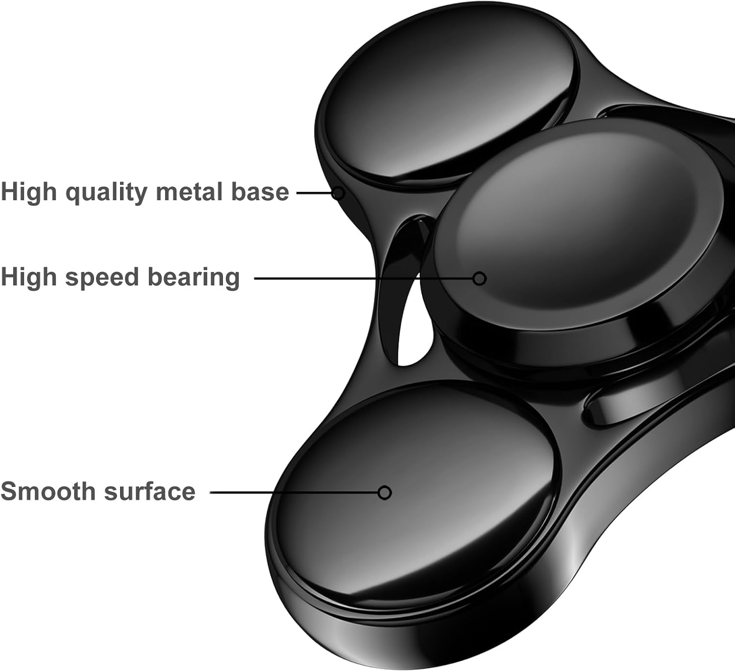 ATESSON Fidget Spinners Toy,Ultra Durable Stainless Steel Bearing High Speed 3-5 Min Precision Brass Metal Finger Spinner,EDC ADHD Stress Relief Anxiety Relieves Reducer for Kids and Adults