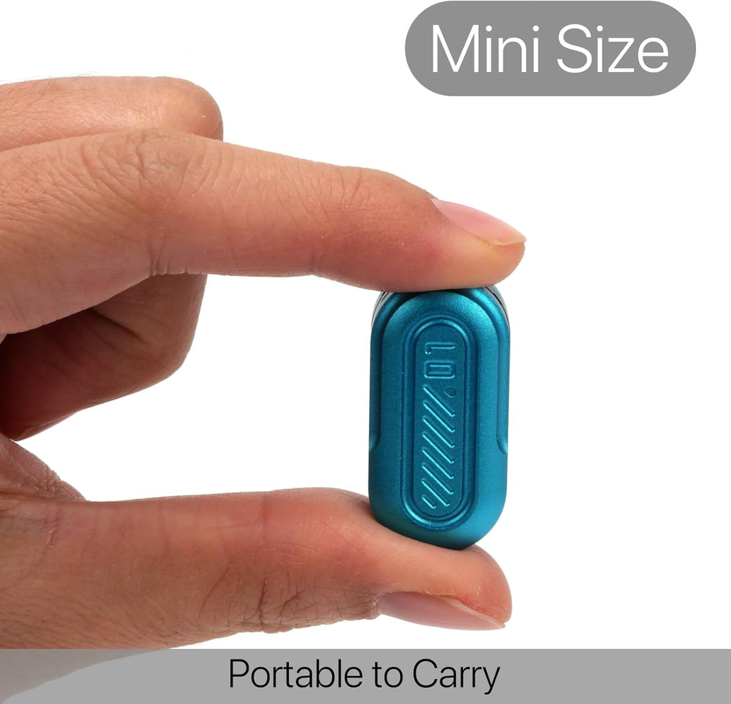 Mini Fidget Slider, Metal Card Fidget Slider Fidget Keychain Fidget Blocks Kit Adult Anxiety Anti Stress (Blue)
