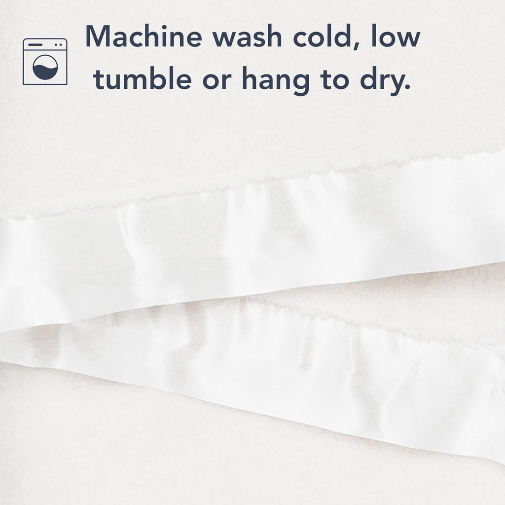 Little Giraffe Baby Blanket - Luxe Soft Blanket with Satin Trim - Baby Stroller Blanket - Newborn Baby Essentials & Baby Gifts - 29x35" - Cream