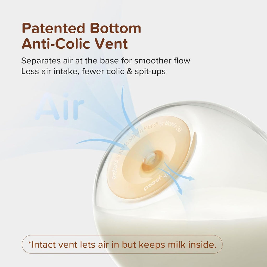 Glass Natural Anti-Colic Baby Bottles | Newborn Breast Like Nursing Bottle for Breastfed Babies with Nipple(3-7 Months),8oz,1pack