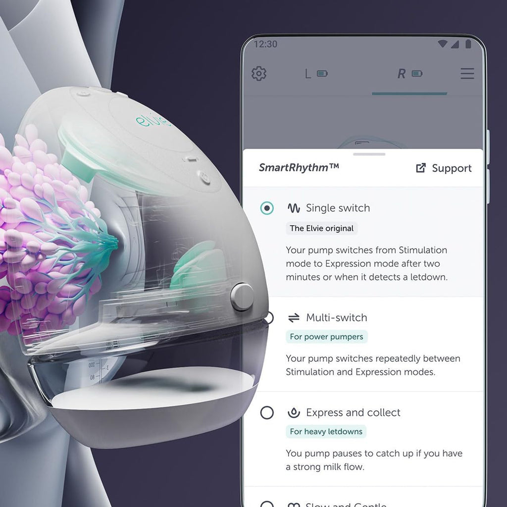 Elvie - Double, Wearable Breast Pump w/App - The Smallest & Quietest - Portable - Hands Free & Discreet - Automated with Four Personalized Settings