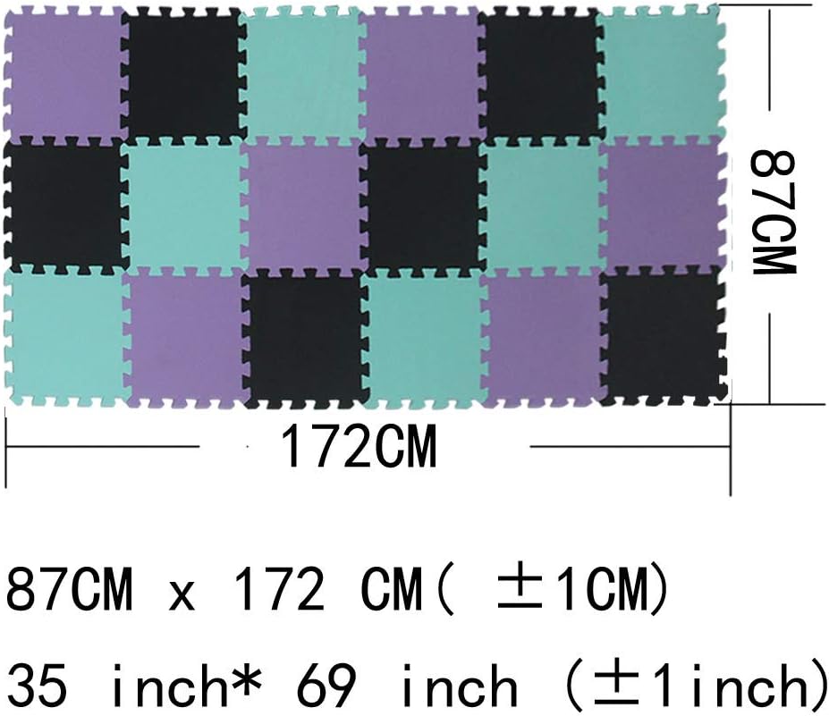 MQIAOHAM® 18 Pieces Puzzle Play Mats, Soft Baby Play Mat, Kids Interlocking Foam Floor Tiles, Toddlers Carpet Playmats G301018-104108111