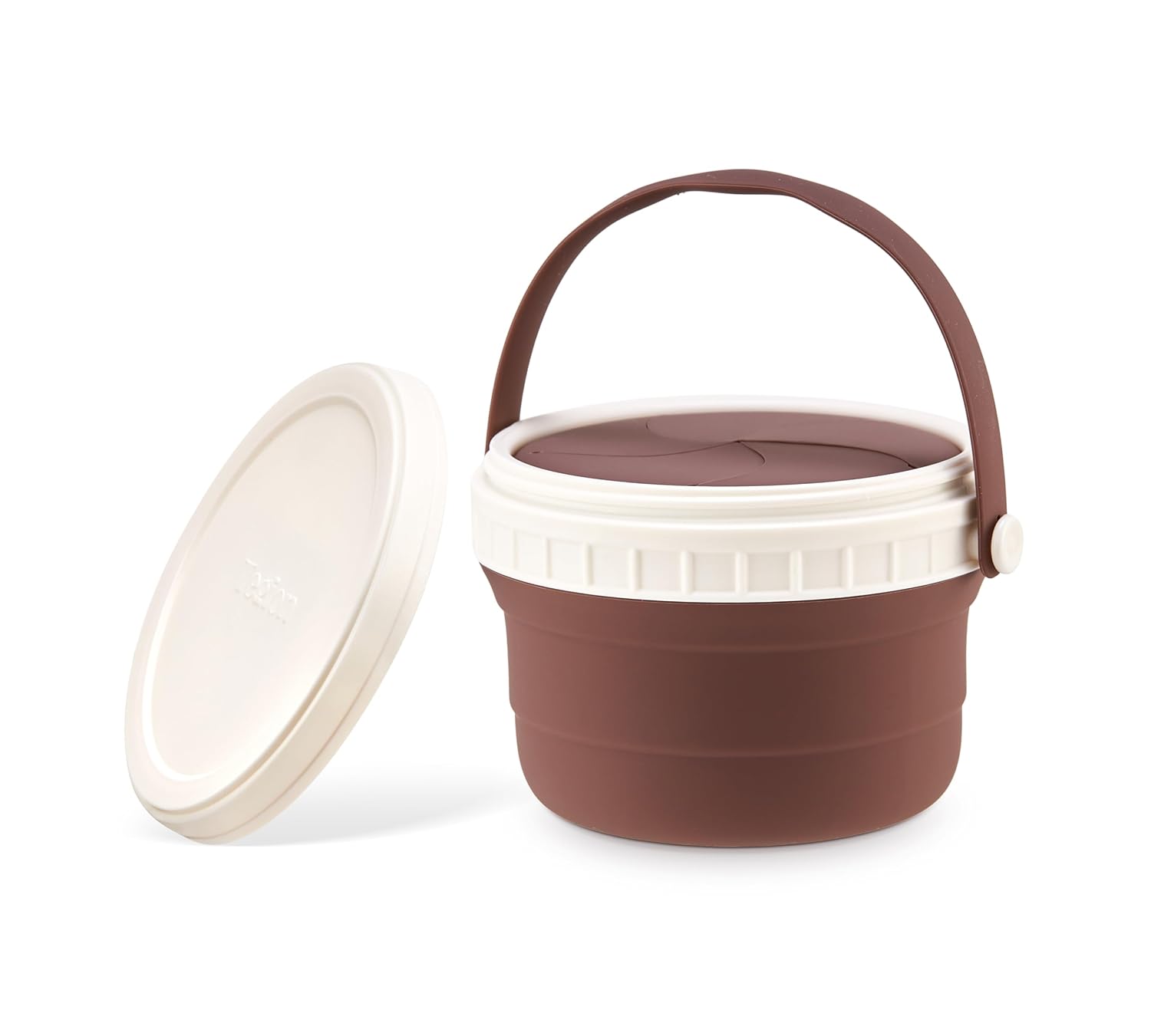 No Spill Silicone Toddler Snack Containers, Detachable Silicone Flap for Filling&Cleaning, Crumb-Free Hard Plastic Screw Travel Lid, Ultra-Soft for Baby Kids Hand In-Out, Snack Cup Holder 12 oz