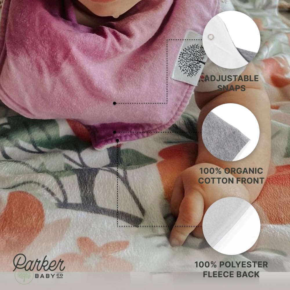 Parker Baby Bandana Drool Bibs 8 Pack Baby Bibs for Boys, Girls, Unisex - Soft & Stylish Teething Bibs for Babies