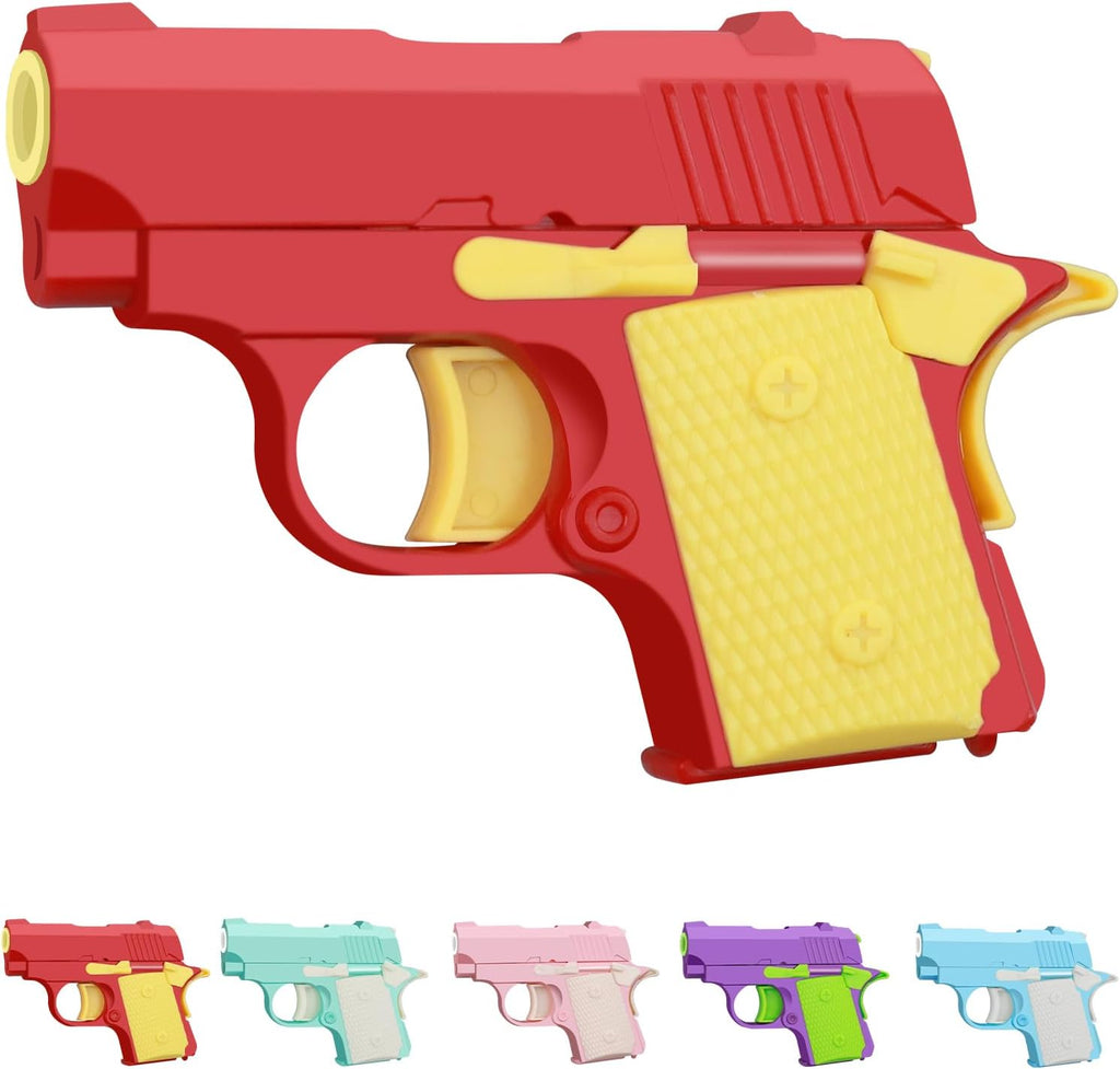 1911 3D Printed Small Pistol Toys Gravity Gun Toy Pístol Fidget Toys Adults Stress Relief Pistol Toy Sensory Toys for Kids Friends Christmas Birthday Gift-Red