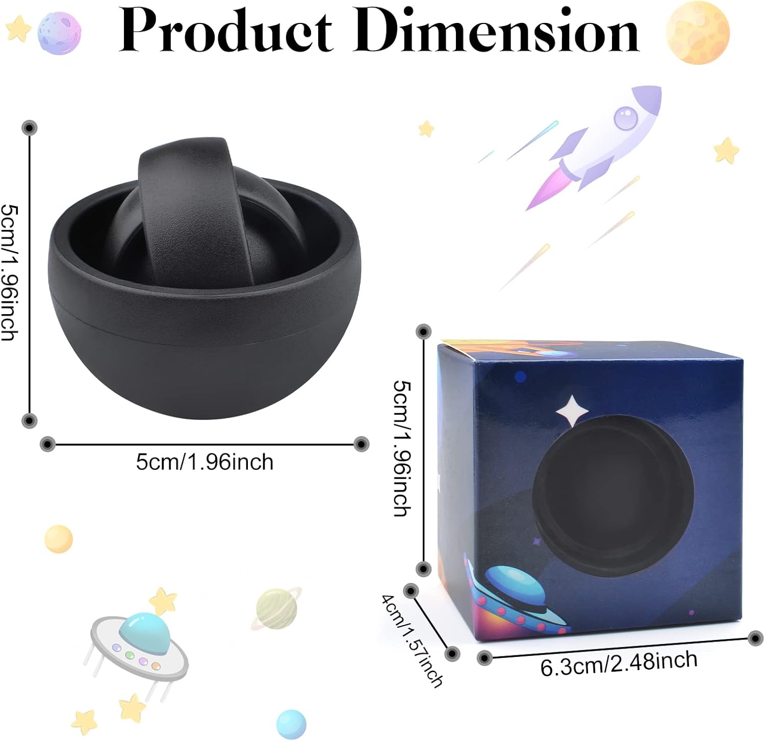 Fidget Toys Adults 2PC, Sensory Toys for Kids with Autism, Cool Gadget Gifts for Boys Girls Teens Kids, Desk Toy ADHD Stress Relief Finger Toy Fidget Spinner