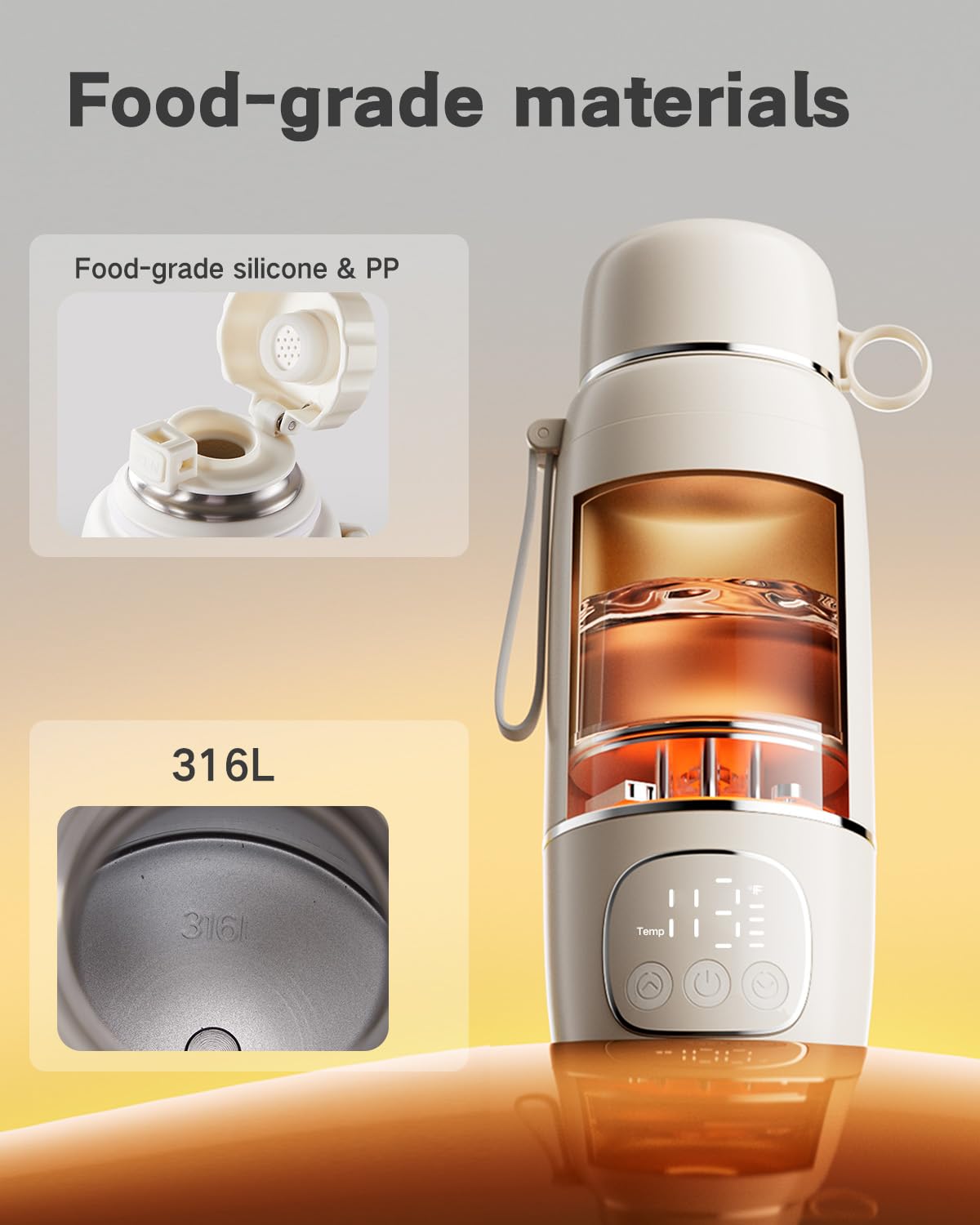 Portable Bottle Warmer for Travel - Fast Heating Breast Milk & Formula Warmer with 16,000mAh Battery, 17oz Milk Warmer for Baby on The Go,Baby Bottle Warmer for Car, Airplane（Puppy）