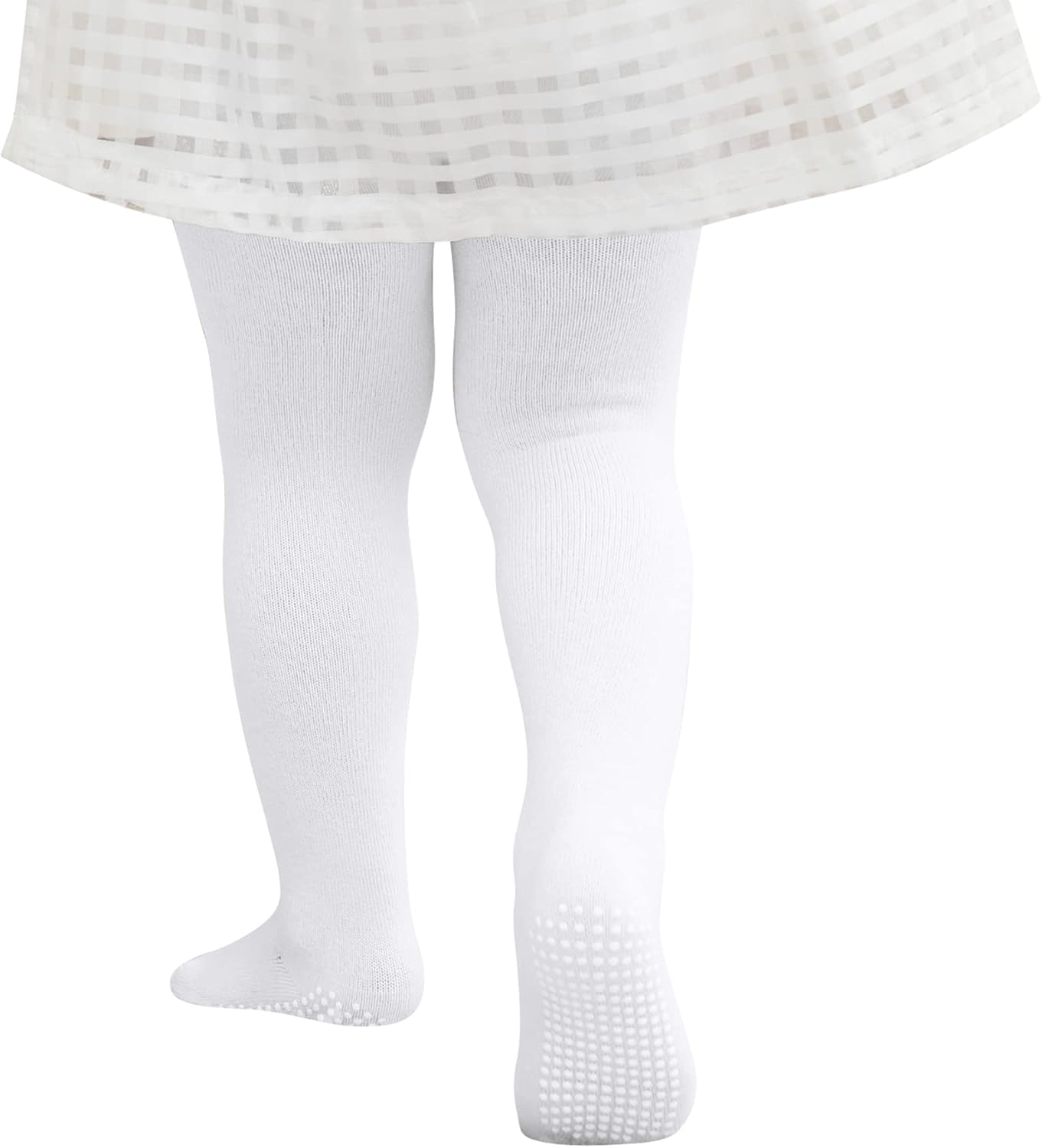 Zando Baby Girls Tights Cozy Cotton Infant Non Slip Grip Leggings Toddler Solid Knit Pantyhose Warm Newborn Stockings