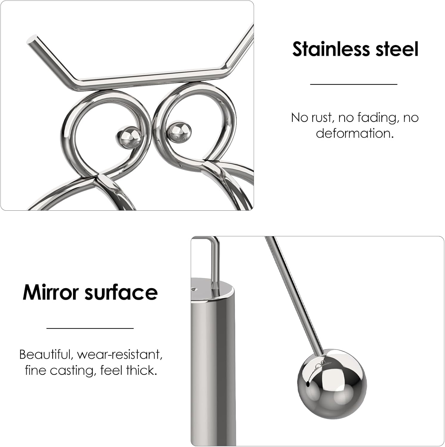 SHIDOW Kinetic Art Balance Toy, Owl Shaped Balancing Physics Toy, Office Desk Tumblers Decompressive Ornaments, Physics Science Model Teaching Supply Desktop Decoration (1PCS)