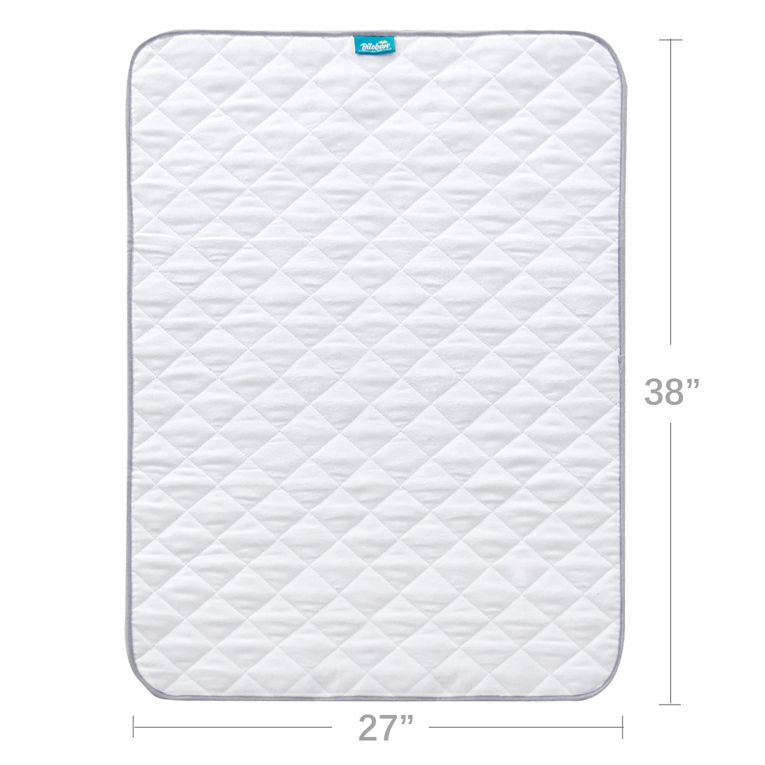Waterproof Crib Mattress Protector 27" x 38", Non-Slip & Sturdy Mattress Pad Mat, 4 Layers Incontinence Bed Pad for Children Adults, Pets Training Pee Pad, White