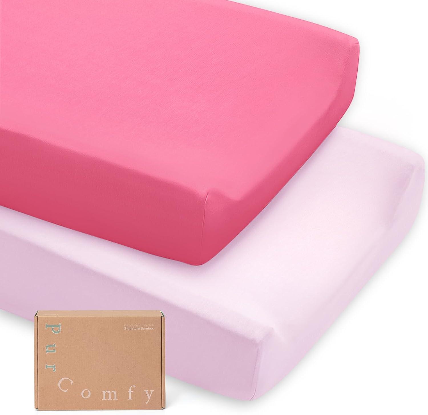 Supersoft Diaper Changing Pad Covers, 2-Pack Premium Bamboo Viscose Change Table Pad Covers for Baby Girls and Boys, Hypoallergenic Stretchy Changing Table Cover Sheets