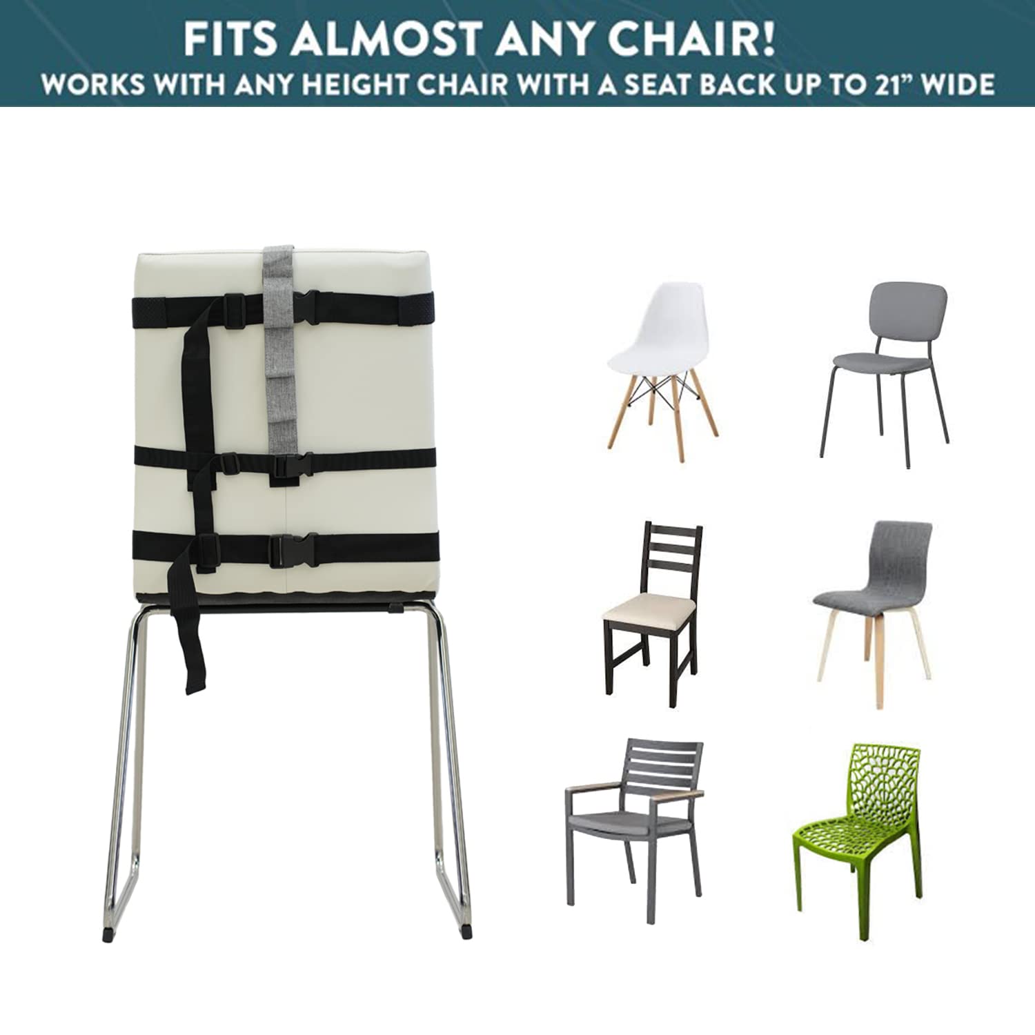 Baby Portable High Chair for Travel | Essential Travel Highchair | Baby Chair Harness