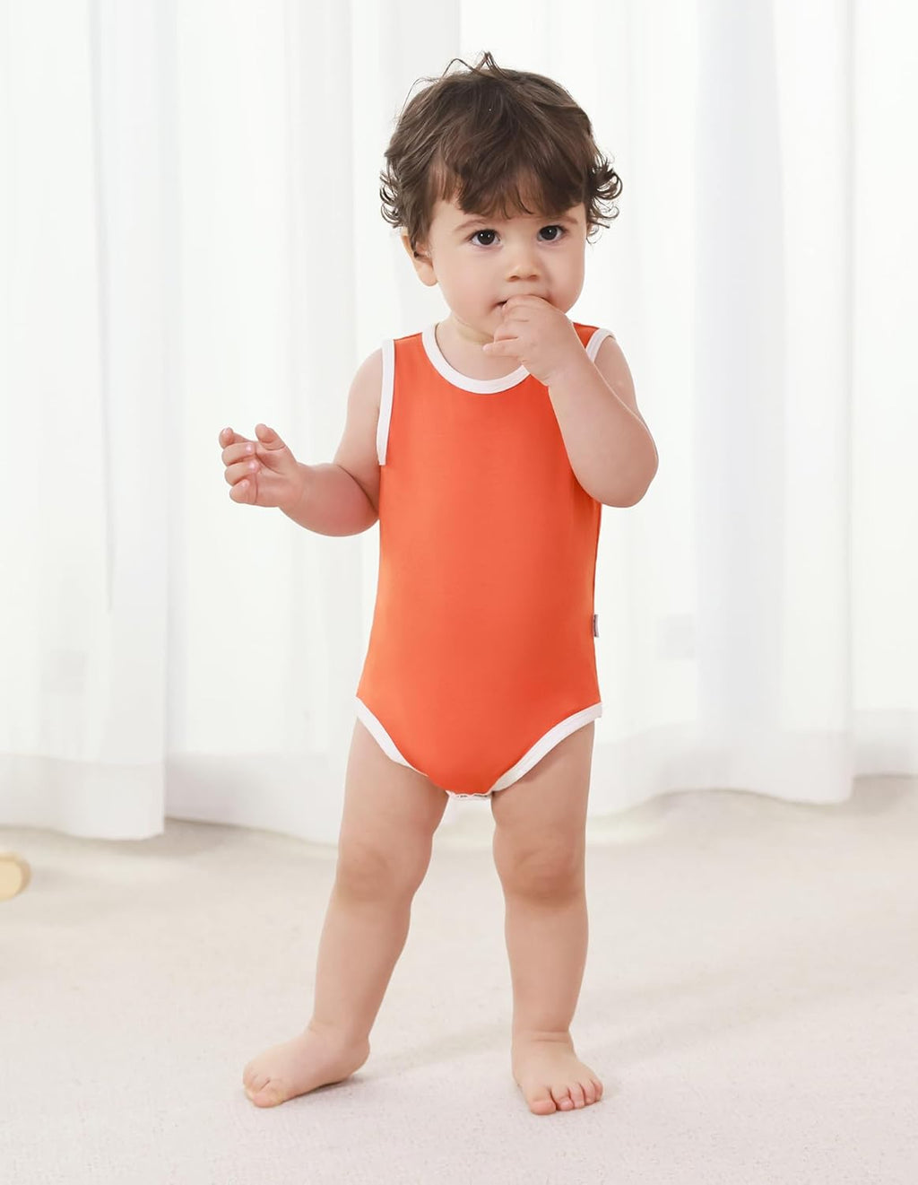 Baby Boy Girl Pajamas Toddler Infant Unisex Sleeveless Sleep Bodysuit Sleepwear Newborn Snap Snug Fit 3-Pack