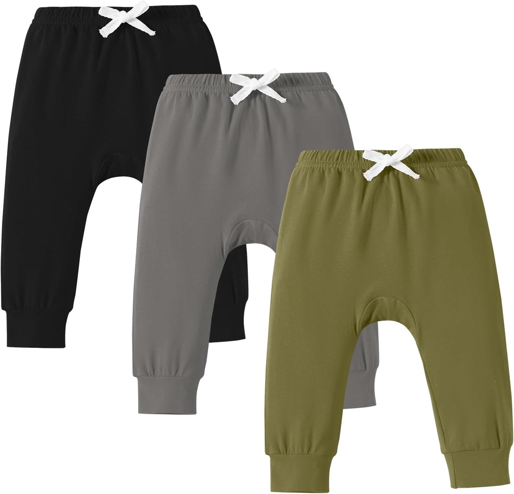 DREAM BUS Pack of 3 Toddler Jogger Pants with Pocket Toddler Boy Sweatpants Baby Boy Pants Infant Newborn Leggings