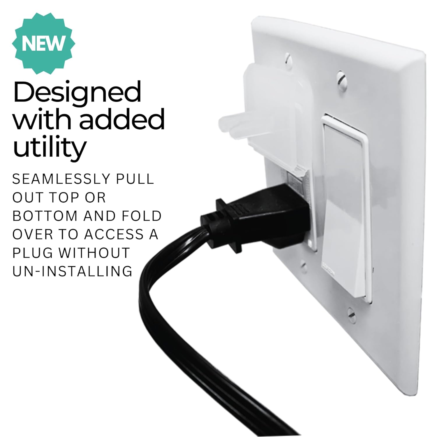 Clear Double Outlet Covers Baby Proofing (20 Pack, 40 Sockets) | Baby Proof Plug Covers for Electrical Outlets | Safe & Secure Baby Safety Products | Childproof Socket Covers Protect Toddlers & Babies