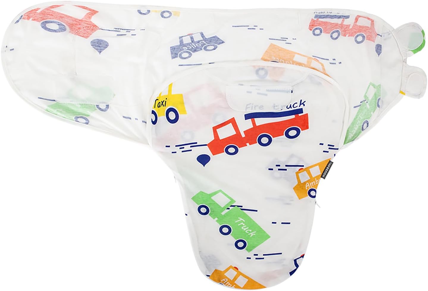 HOUSBAY Baby Swaddle Blanket Boy Girl Super Soft Material Newborn Adjustable Swaddles 2-Way Zipper Sleep Sack 1 Pack (Colorful Car, Medium/Large | 3-6 Months)