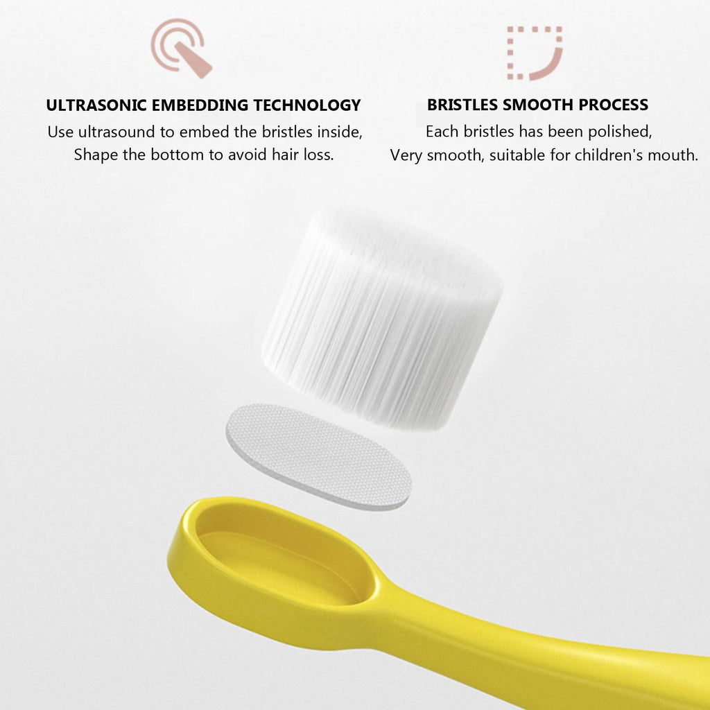 EasyHonor Baby Toothbrush for Age 1-3 Years Old, Extra Soft Toothbrush with 10000 Floss Bristle for Toddler Gum Care. (4Pcs)