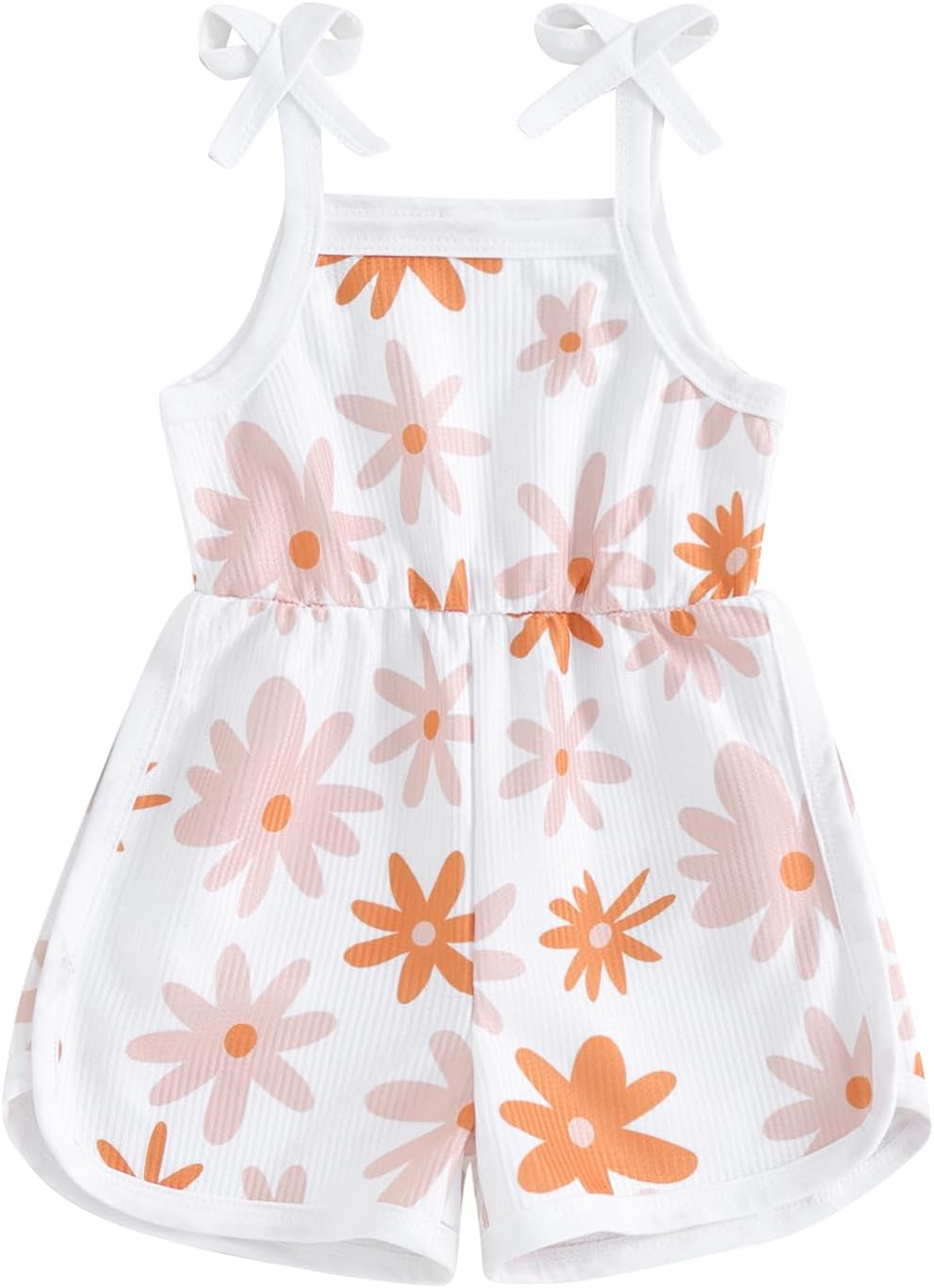 WZTYYDS Toddler Baby Girl Summer Clothes Floral Romper Tie-Up Strap Halter Jumpsuit Infant Summer Sling Playsuit 6M-3T