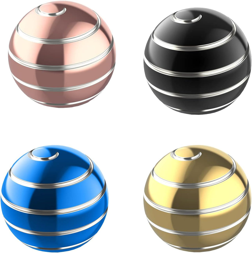 Kinetic Desk Toy Ball, 1.54'' Kinetic Desktop Spinning Toys, Optical Illusion Fidget Toys Gadgets for Adults Office Anxiety, ADHD (39MM, Gold-A)