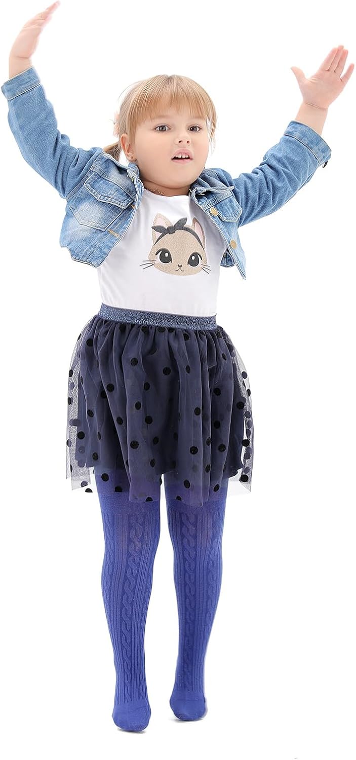 EPEIUS Baby Girl Tights Thick Cable Knit Leggings Stockings Cotton Pantyhose for Newborn Infant Toddler 3/4/5/6 Pack