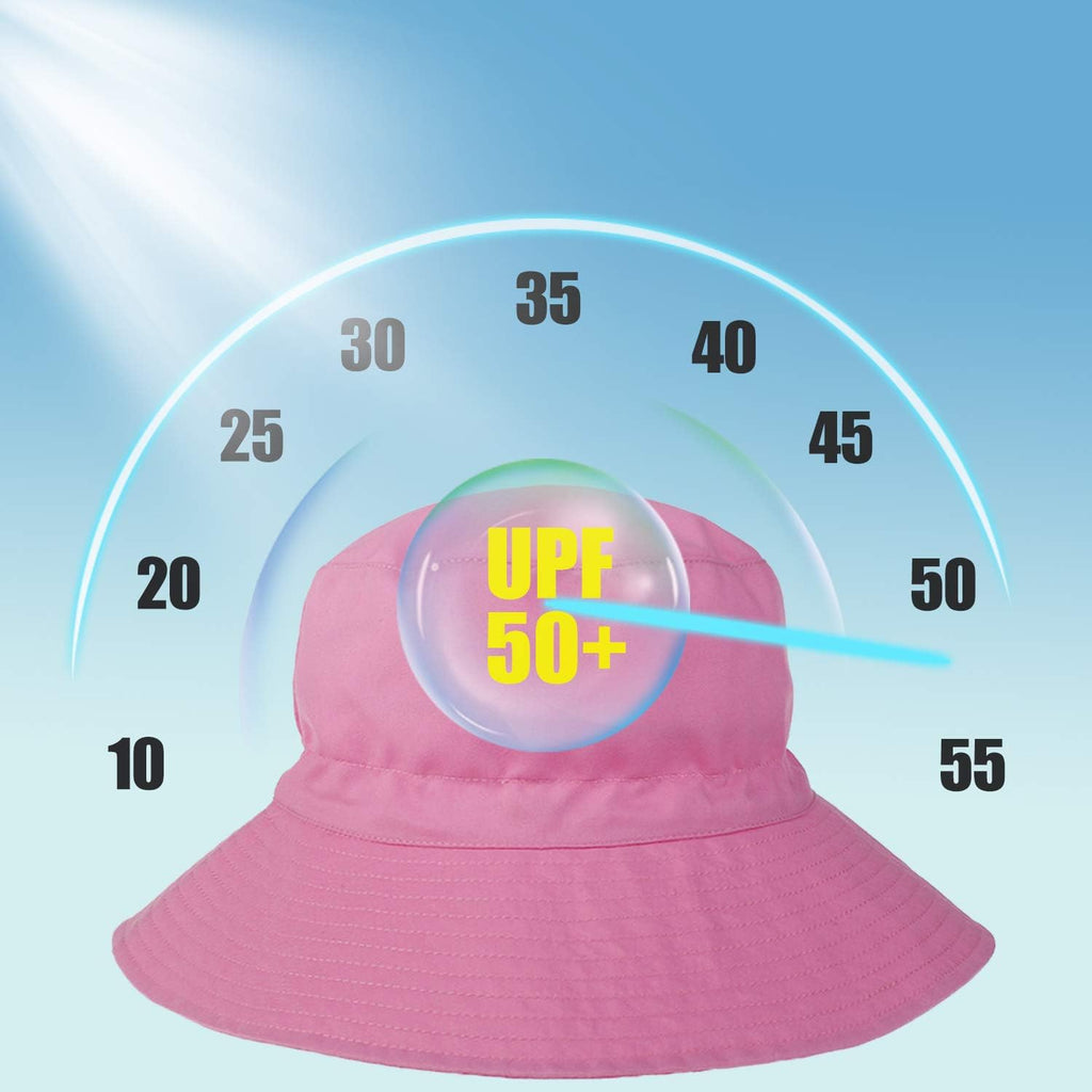 Baby Sun Hat Toddler Beach Swim Hats UPF 50+ Summer Bucket Hat Kids Infant Wide Brim Adjustable Sun Hat for Baby Boy Girls
