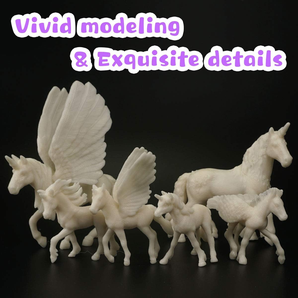 DIY Painting Unicorn Kit Arts and Crafts Set for Kids or Girls Decorate and Drawing 3D Toys for Children Gift(6 Unicorns)