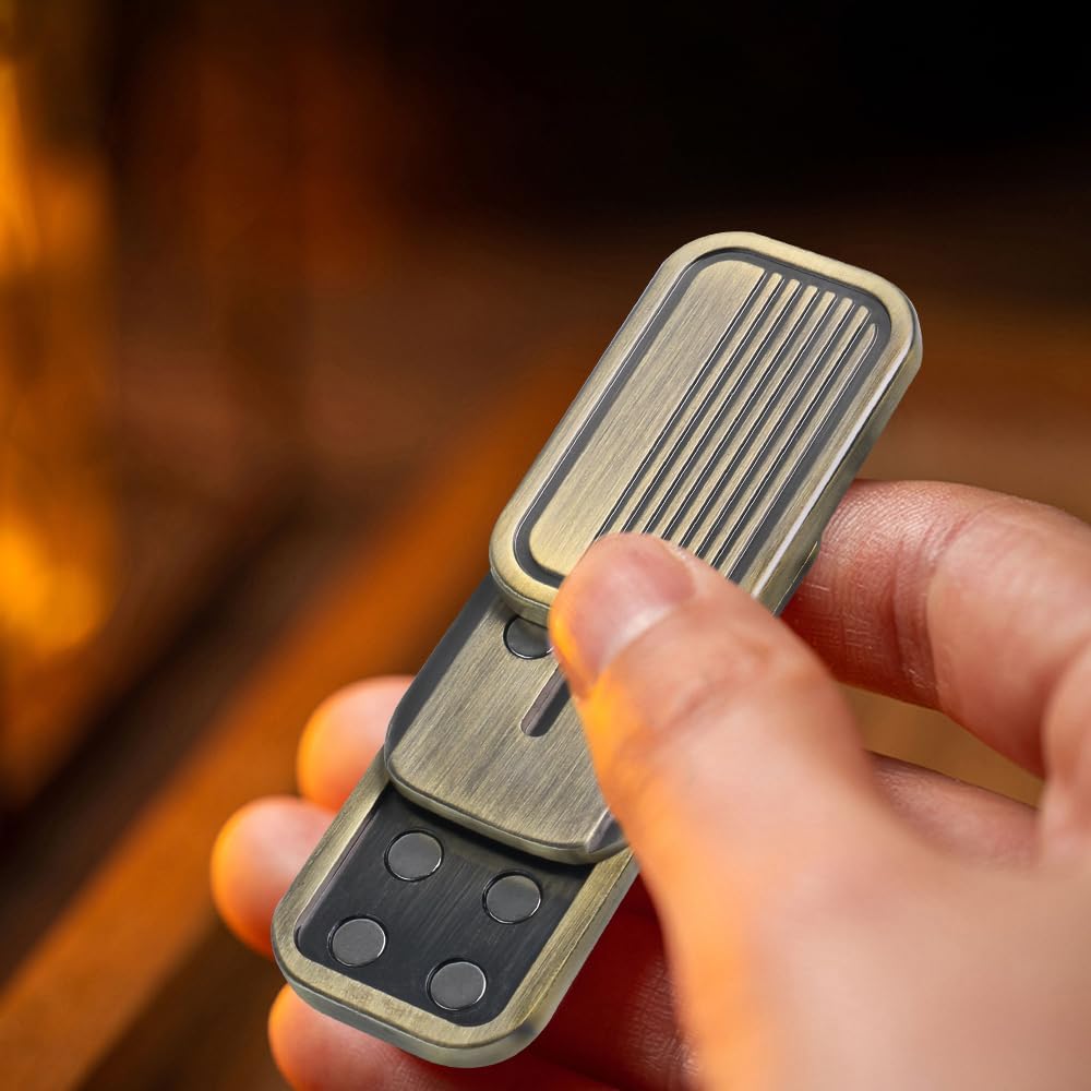 STONESTAR Fidget Toys Pack - Magnetic Metal Fidget Slider Haptic Coin Collection, EDC Fidget Toy for Adults, Helps Relieve ADHD/Anxiety/Stress (Gold)