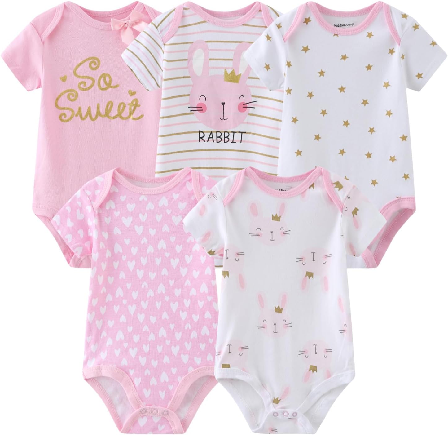 Newborn Layette Gift Set Bodysuits Pants for Baby Girl and Boy 24 Piece 100% Cotton Essentials and Accessories