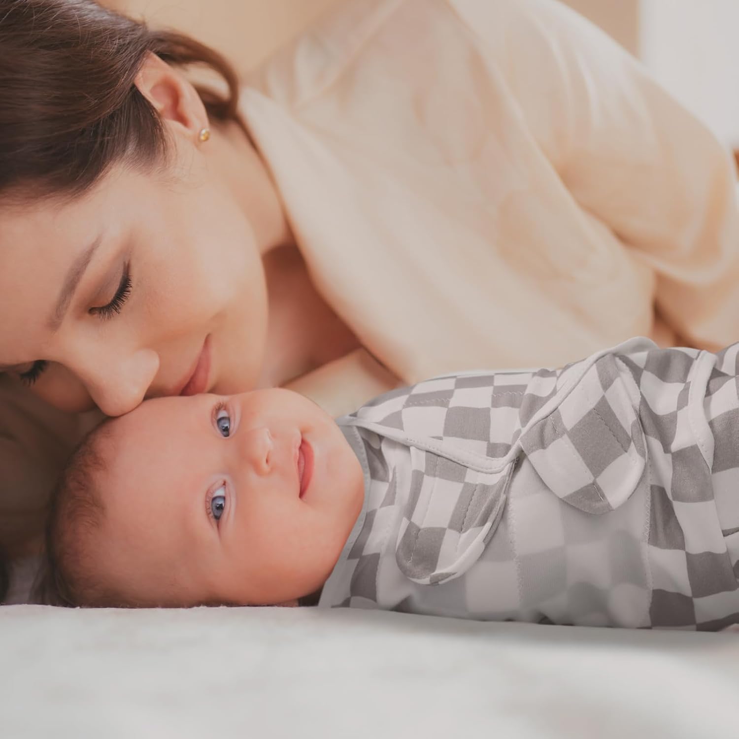 Baby Swaddle Sacks, 3-Pack Newborn Organic Cotton Swaddle Wrap, Adjustable Swaddling Blankets, Nursery Swaddling Essentials for Newborn 0-3 Months, Infant Shower Items Gift (Animals & Square)