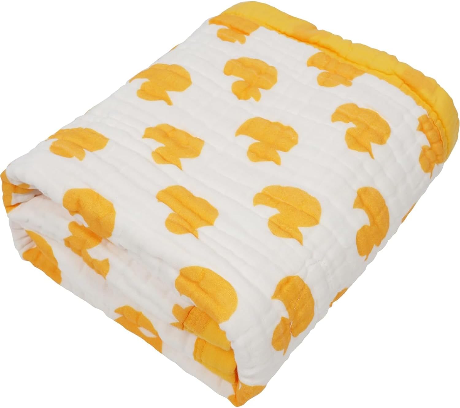 Organic Cotton Muslin Baby Blanket for Boys and Girls - Luxurious Soft Toddler Quilt for Swaddling - Gender Neutral Blankets Makes a Great Rubber Duck
