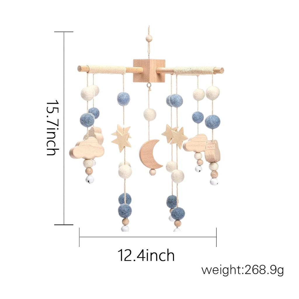 Baby Mobile for Crib | Baby Crib Nursery Mobile Star Moon for Baby Boys and Girls | Boho Nursery Decor | Baby Shower Set for Infant Bedroom Hanging Decoration Toy