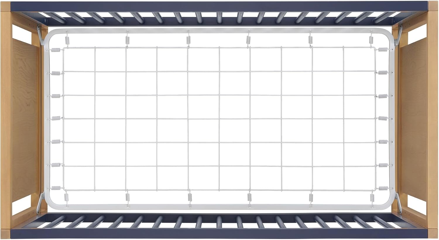 Nurture& The Crib - Baby, Toddler Convertible Crib | Sustainable Non-Toxic Materials | 3 Adjustable Heights - Grows with Your Baby (Modern, Navy)