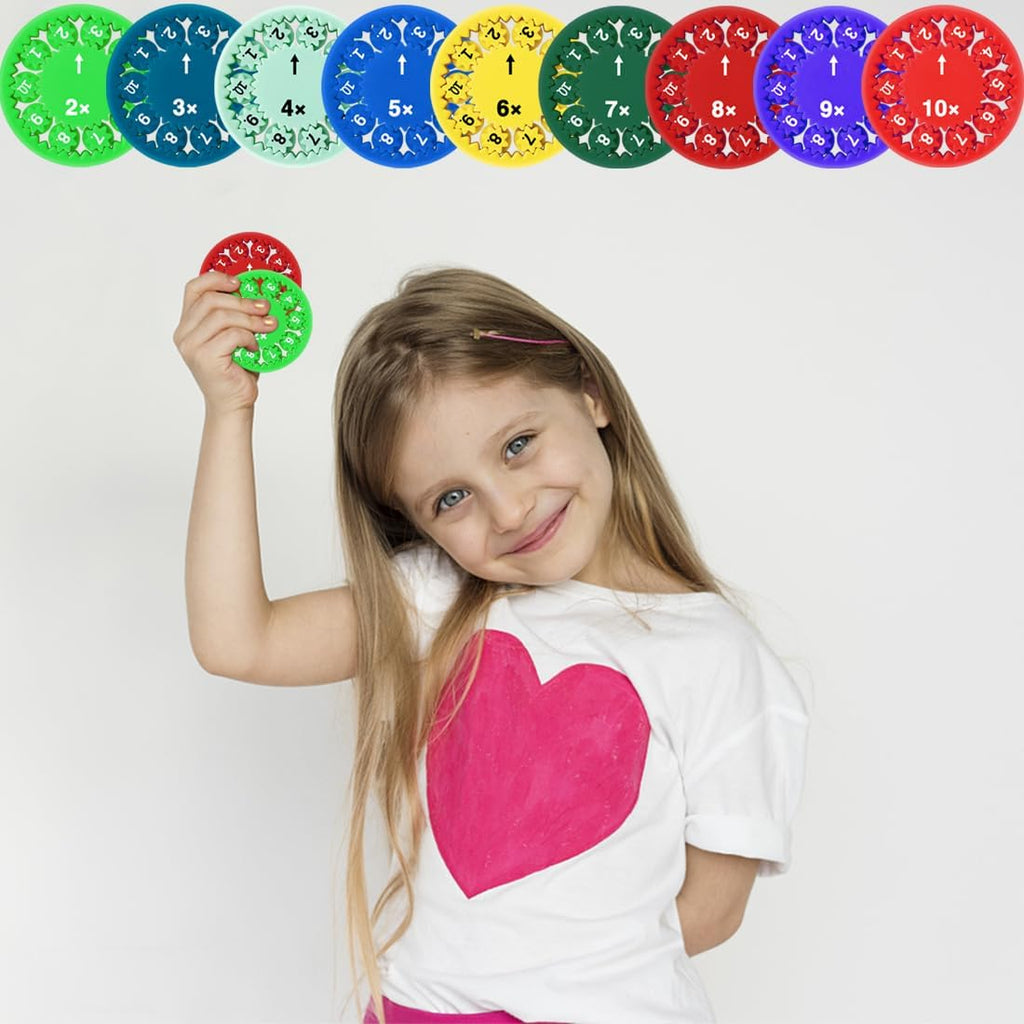 9PCS Math Fidget Spinner Math Fact Fidget Spinners Multiplication & Division Learning Fidget Math Fidget Toy Math Learning & Education Toys Game for Kids Kindergarten Home School Classroom