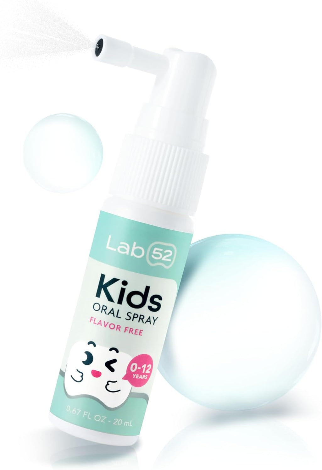 LAB52 Kids Oral Spray, Toddler Toothpaste Helper for Daily Oral Care and Fresh Breath, Children Approved with Fluoride Free for Newborn to Preschoolers, Xylitol Flavor Free