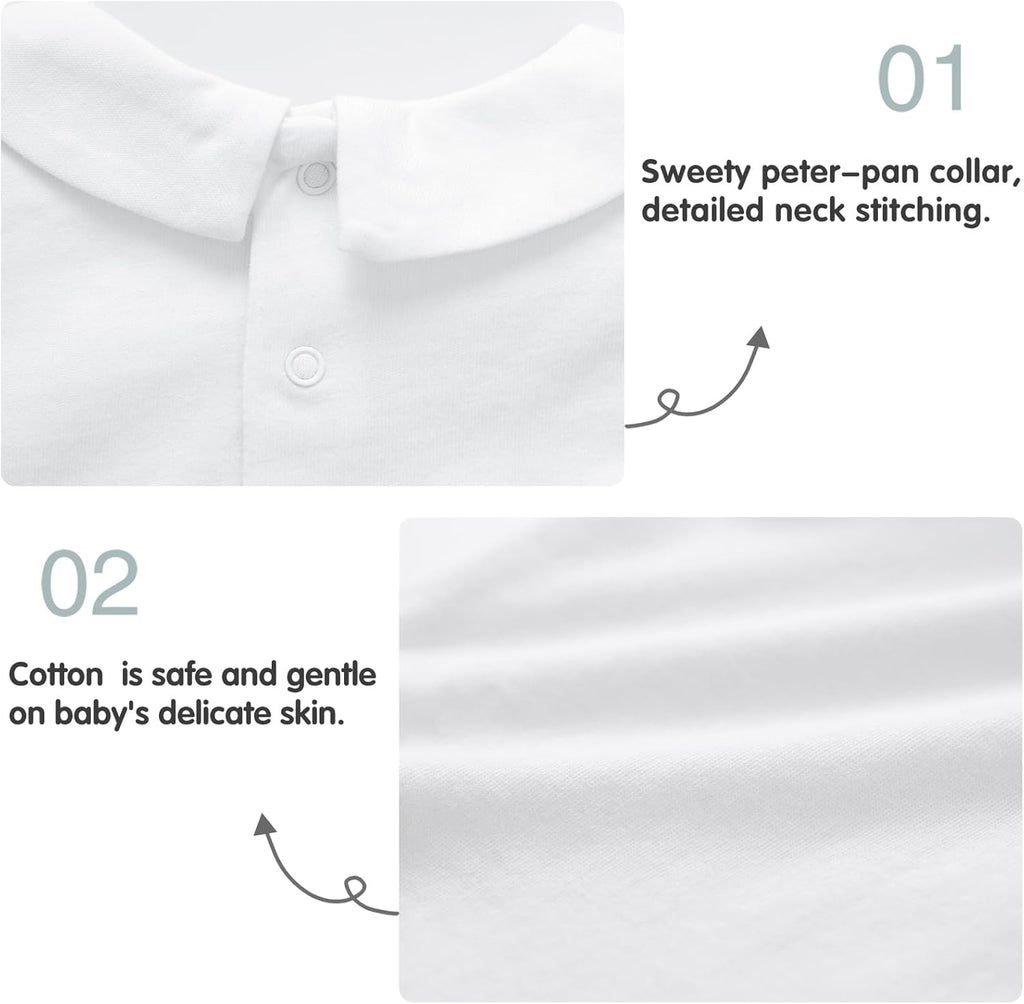 pureborn Baby Boys Girls Bodysuit Super Soft Cotton Romper 0-24 Months