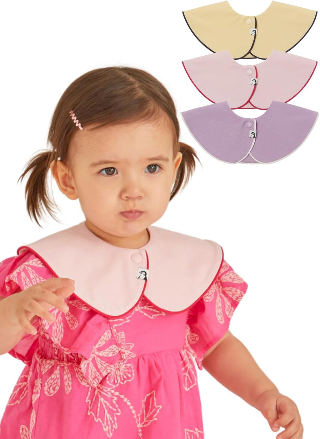 Konny Baby Bibs 5-Pack, 360 ° Rotate, Soft and Absorbent Bandana Drooling for Boys Girls baby Essentials