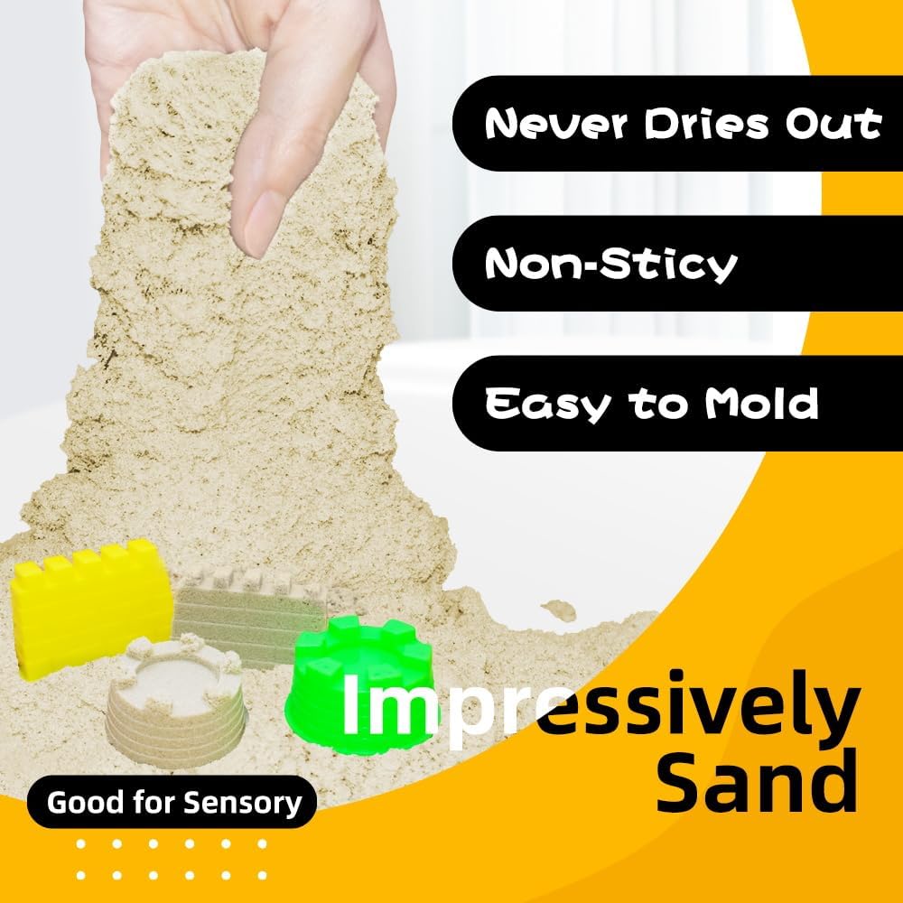 Army Play Sand Art Kit, Military Sensory Bin Filler, Sensory Bins for Toddler 3-4, with Army Men Action Figures Toys, 2.2lbs Magic Sand, Sandbox Toys for Toddlers 1-3, Sensory Sand Kit for Kids Boys